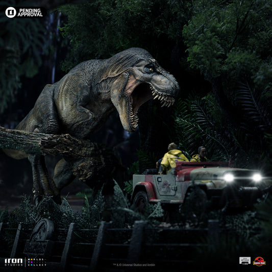 Pre-Order - Statue T-Rex Chase - Jurassic Park - Demi Art Scale 1/20 - Iron Studios