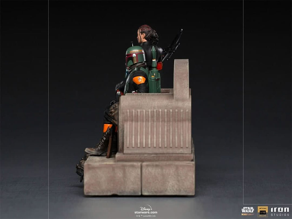 Boba Fett and Fennec Shand on Throne Deluxe - Star Wars: The Mandalorian - Art Scale 1/10 - Iron Studios
