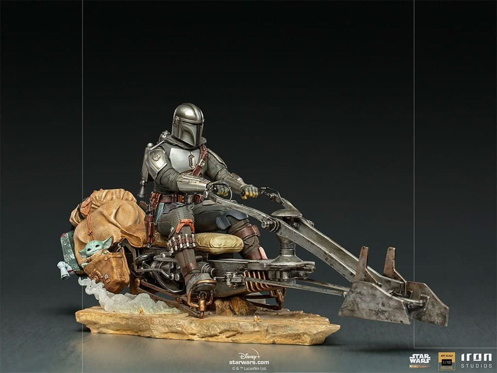 Statue The Mandalorian on Speederbike - Star Wars: The Mandalorian - Art Scale 1/10 - Iron Studios