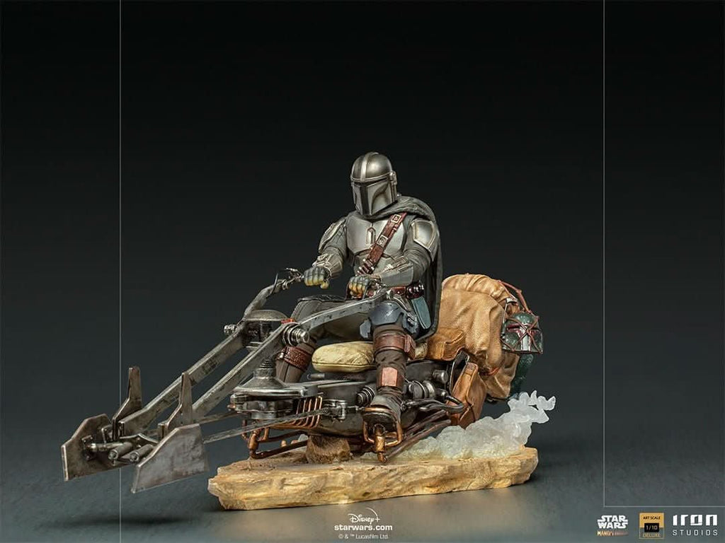 Statue The Mandalorian on Speederbike - Star Wars: The Mandalorian - Art Scale 1/10 - Iron Studios