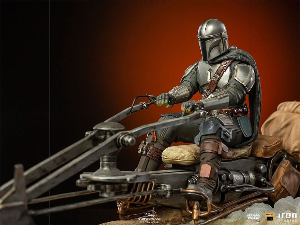 Statue The Mandalorian on Speederbike - Star Wars: The Mandalorian - Art Scale 1/10 - Iron Studios