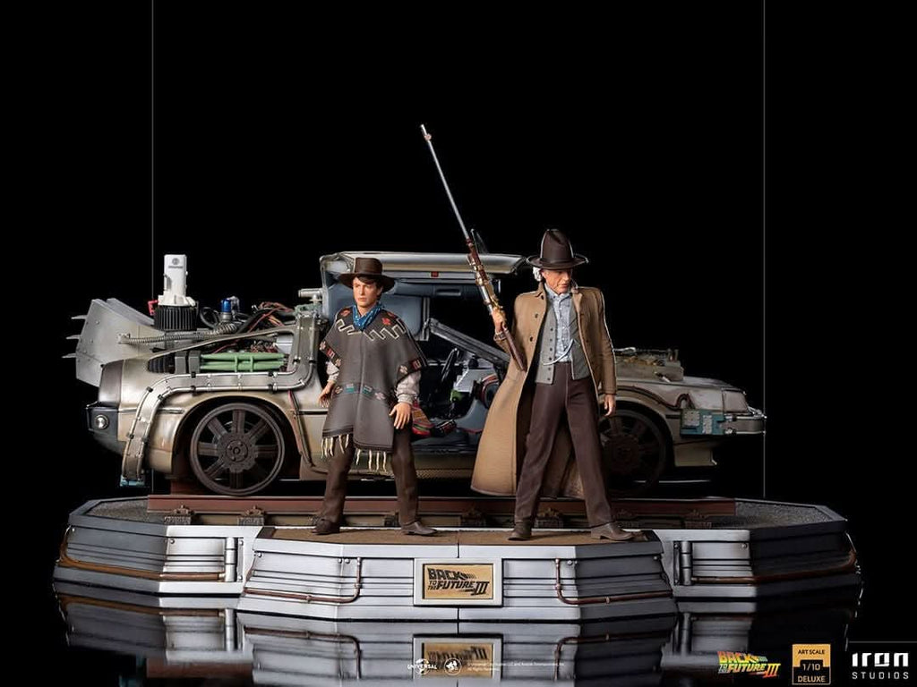 Statue Delorean Full Set Deluxe - Back to the Future III - Art Scale 1/10 - Iron Studios