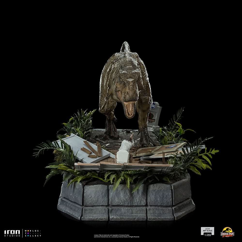 Statue T-Rex Attack Donald Gennaro - Jurassic Park - Demi Scale 1/20 - Iron Studios