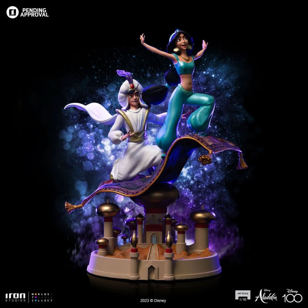 Statue Aladdin and Jasmine - Disney 100th - Art Scale 1/10 - Iron Studios