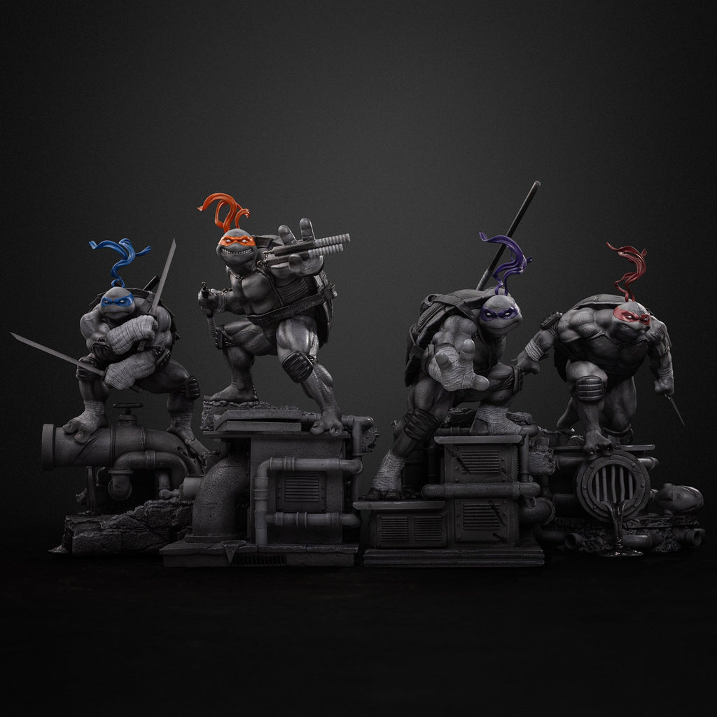 Pre-Order - Statue Michelangelo (Black and White Variant) - Teenage Mutant Ninja Turtles - BDS Art Scale 1/10 - Iron Studios