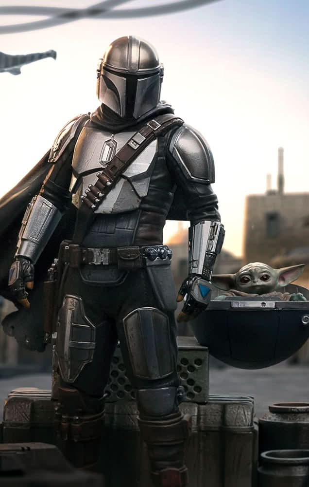 Din Djarin and Din Grogu - Star Wars: The Mandalorian - Art Scale 1/10 - Iron Studios